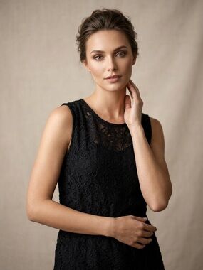 I Heart Ronson Black Lace Sleeveless Chemise